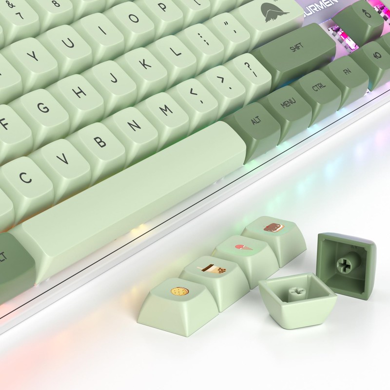 Owpkeenthy Full Size Green Mechanical Gaming Keyboard with Number Pad,