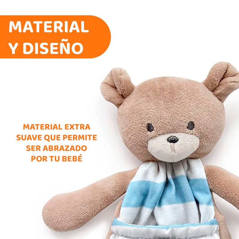 CHICCO, Porta Chupón Pocket Friend, Color Azul