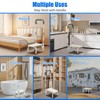 Step Stool with Handles for Elderly-Bed Stools with Adjustable Handrails