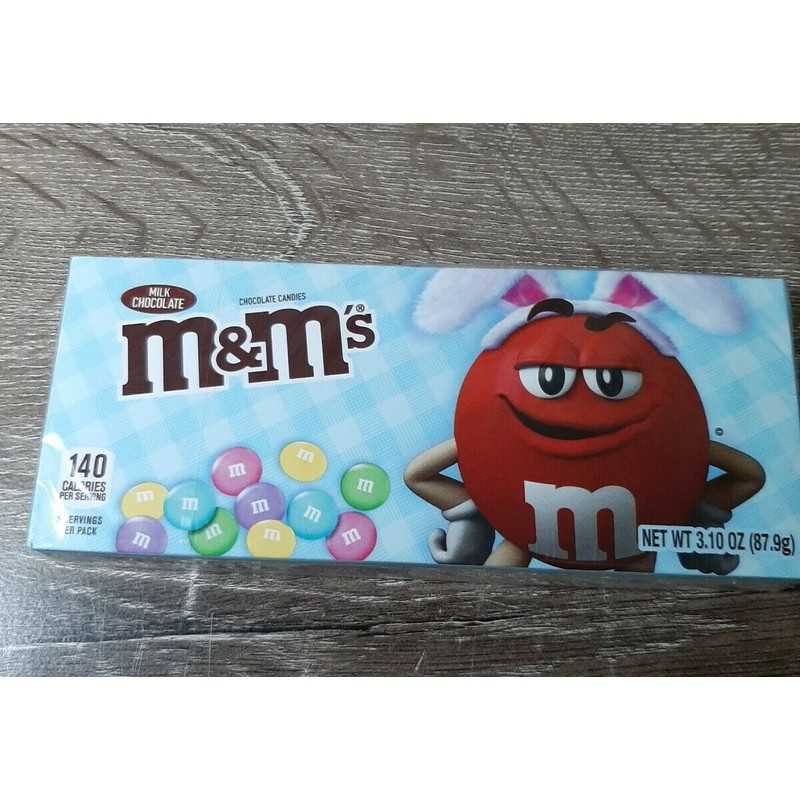 M&M's Milk Chocolat 3.10 oz Box, Easter Candy, 2 Packs.