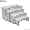 EPOSGEAR Nesting Plinths Clear or Coloured Acrylic Plastic Retail Riser