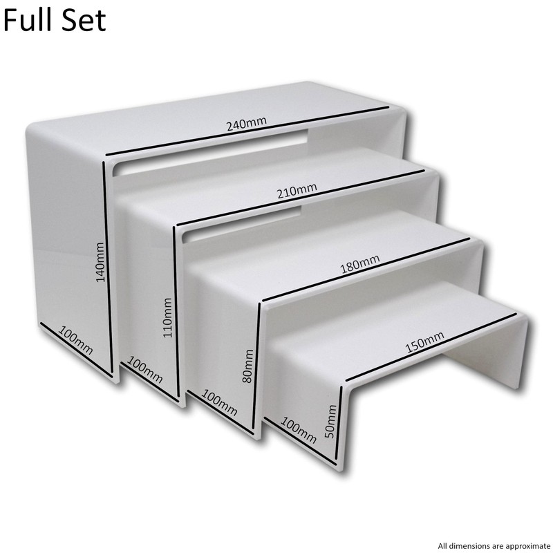 EPOSGEAR Nesting Plinths Clear or Coloured Acrylic Plastic Retail Riser
