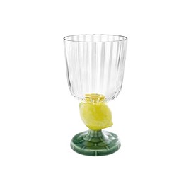 Bordallo Pinheiro Carmen Glass Goblet with Lemon Stem