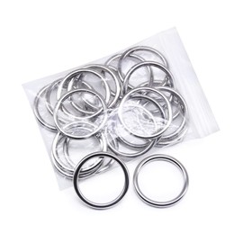 20PCS O Ring Buckle electroplated Zinc Alloy O-Rings Tone for Hardware Bags Belts Craft DIY Accessories (silver, 35mm(1.38in)), Silver, 35mm(1.38in)