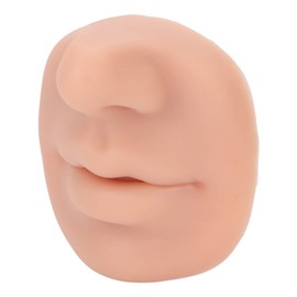 Silicone Piercing Model, Soft Imitation Nose Model, Nose Displays for Teaching Jewelry Display, Reusable Piercing Model with Mouth (Medium Skin Color)