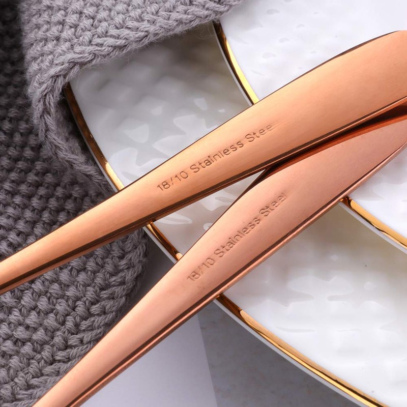 Buyer Star Bouillon Spoon Sets, 7-Inch Round Soup Spoons, Stainless