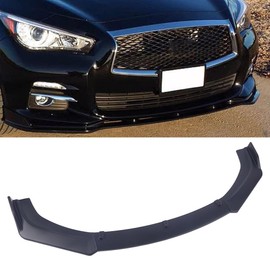 Glossy Black Front Bumper Lip Spoiler Splitter Body Kit Universal
