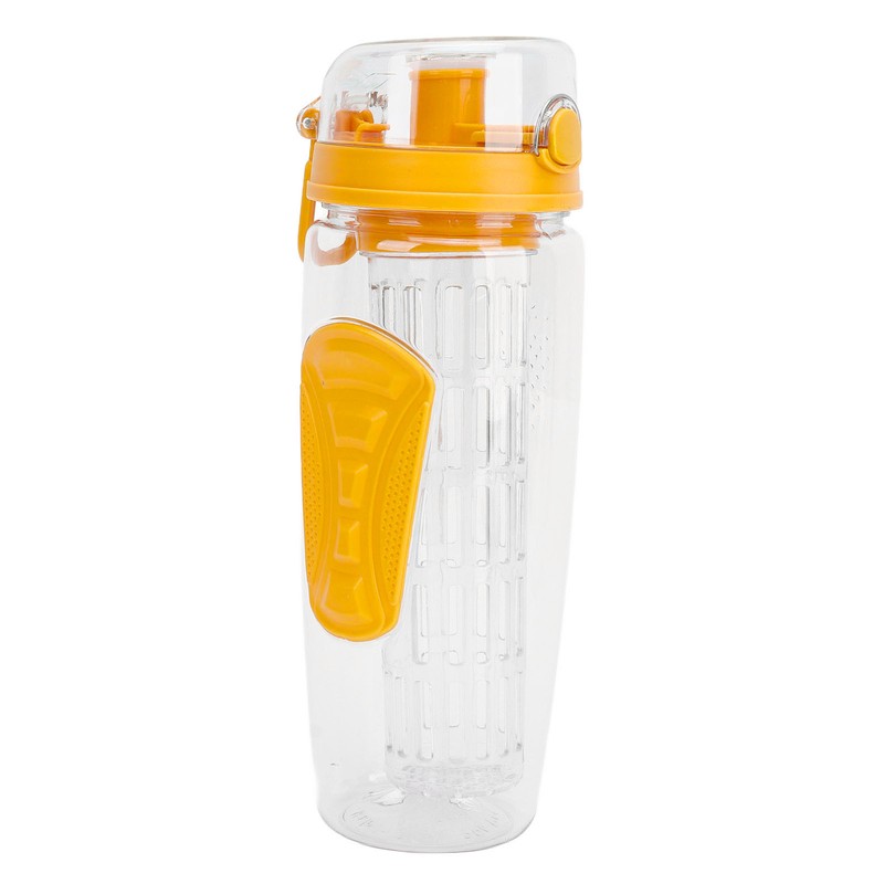 Fruit Infuser Water Bottle Anti Slip Grip Flip Top Lid