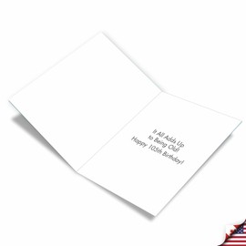 NobleWorks - Big Funny 105th Milestone Birthday Greeting Card 8.5 x 11 Inch with Envelope (1 Pack) Large Jumbo Age Equation-105 J2758MBG