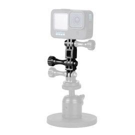 HSU Aluminum Alloy Extension Arm Mount for GoPro, Same Direction Straight Joints Mount for Hero 13/12/11/10/9/8/7/6/5 and Other Action Cameras(Black)