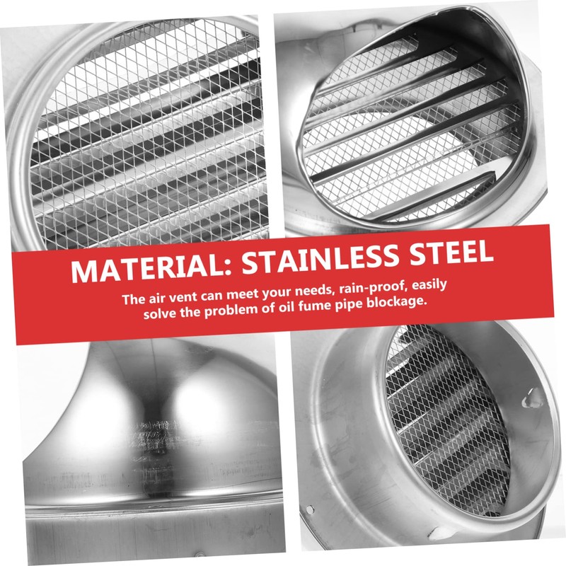 Healeved Round Stainless Steel Dryer Vent Cover Outdoor Exhaust Grille