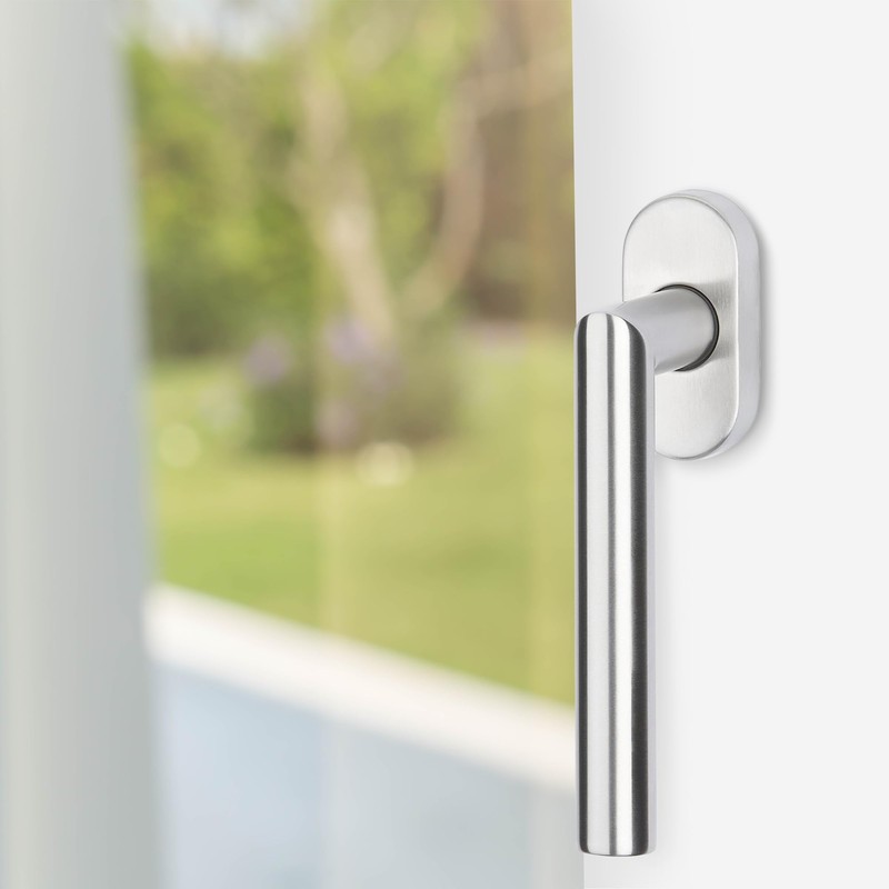 Stainless Steel Door Fitting, Door Handle on Round Rosette