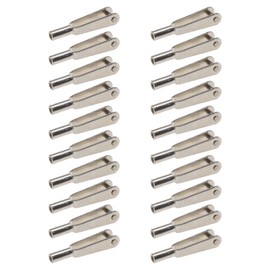 20pcs Mini Snap Links M3 Thread Clip Self-Locking Metal Clevis Clips Fixing Wing for Remote Control Model Airplanes Electric Plane