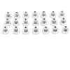 6.2mm/0.24in Wheel Rim Lip Rivets Nuts 100pcs Replacement Chrome Silver