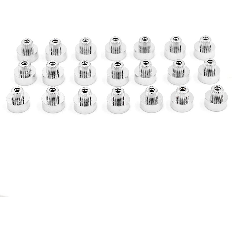 6.2mm/0.24in Wheel Rim Lip Rivets Nuts 100pcs Replacement Chrome Silver
