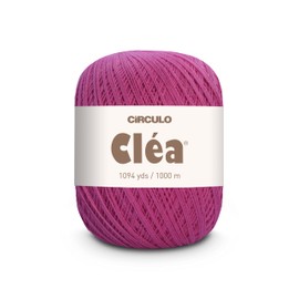 Circulo Clea Yarn – Crochet Thread Fine Size 10-8/2 Perfect for Weaving - 100% Mercerized Brazilian Cotton (Pack of 1 Ball) – 5.3 oz, 1094 yds - Color: 3839 - Citrus Rose