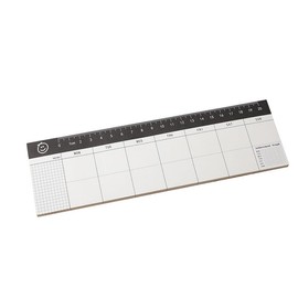 Undated Desk Planner Scheduler Weekly Planning for Goal Setting and Reflection - Horizontal Days of Week Paper Note Pad, Planner Organizing