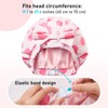 LitBear Luxury Silk Lined Shower Caps for Women Reusable Waterproof,