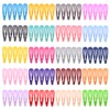 PIDOUDOU 100 Pieces Solid Color 2 Inch Barrettes Women Metal