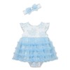 Little Me Clothes for Baby Girls' Hydrangea Popover with Headband,
