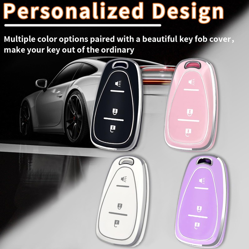 XIYANG TRADE for Chevy Key Fob Cover with Keychain,Soft TPU