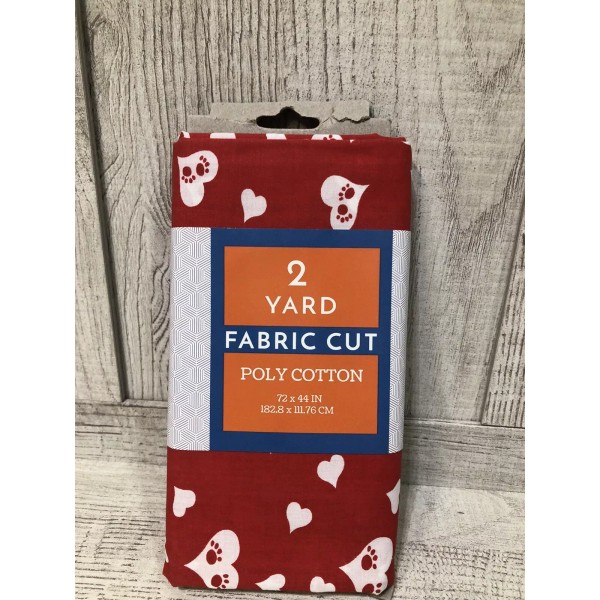 Shason Dog Lover Fabric, Poly Cotton 2 Yd Cut Fabric