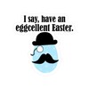 CafePress Eggcellent Easter Small Die Cut Sticker, 3"x4" Matte Finish