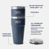 YETI Rambler Stackable Tumbler with Magslider Lid, Rescue Red, 30