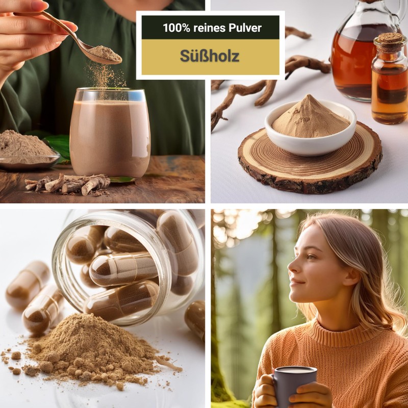 Süßholz Pulver - 100 g, Glycyrrhiza glabra, fein gemahlen, natürlich,
