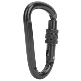 Keenso 30KN Carbon Steel Outdoor Heavy Duty Mosquetón de Alpinismo Escalada en Roca Cerradura Principal Hebilla de Seguridad Mosquetones de Escalada Negro Otros Deportes Extremos