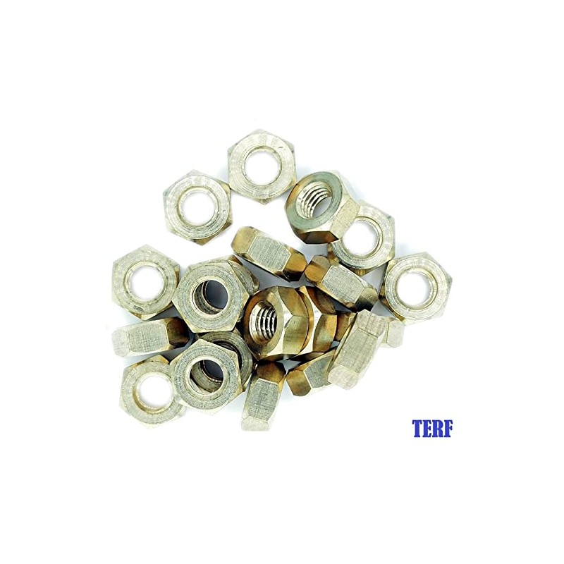 TERF® M4 Hex Hexagon Nut M4 (4mm) Brass Hex Nuts