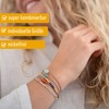happymaker - Rosenquarz Armband Damen, handgemacht Edelstein Wickelarmband rosa mit