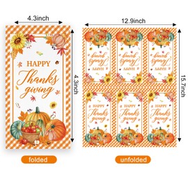 XUELIREN 50PCS Thanksgiving Napkins, Autumn Pumpkin Disposable Paper Decorative Guest Napkins, Fall Harvest Hand Towel for Party Lunch Dinner Kitchen Bathroom Decor