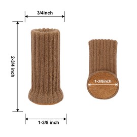 RCHYFEED Pack of 24 Furniture Leg Socks, Knitted Chair Legs Socks, Elastic for 1 to 2 Inch Diameter of Chair Feet, Table Legs, Furniture Legs, Chair Legs, Floor Protectors, Avoid Scratches