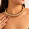 Danshinbow Punk Elasticity Spring Necklace Hollow Hospital Choker Adjustable Necklace,