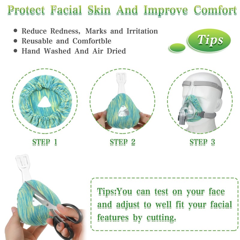 Tudomro 6 Pack Cpap Mask Liners for Full Face Cover,