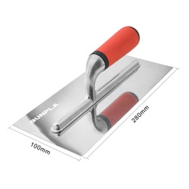 Gunpla 280x130mm Plastering Trowel with Rubber Ergonomic Grip Handle, Drywall Bricks Masonry Mortar Finishing Trowels, Lightweight for Scrape Plasterers Bricklayers Paint Walls Construction Hand Tool