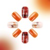 24Pcs Fall Press on Nails Medium Square Fake Nails with