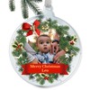 1 Personalised Customised Christmas Xmas Festive Photo Upload Wreath Acrylic