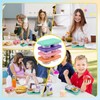 LVQVEV 4 Pack Stainless Steel Snack Containers, 2 Compartment Snack