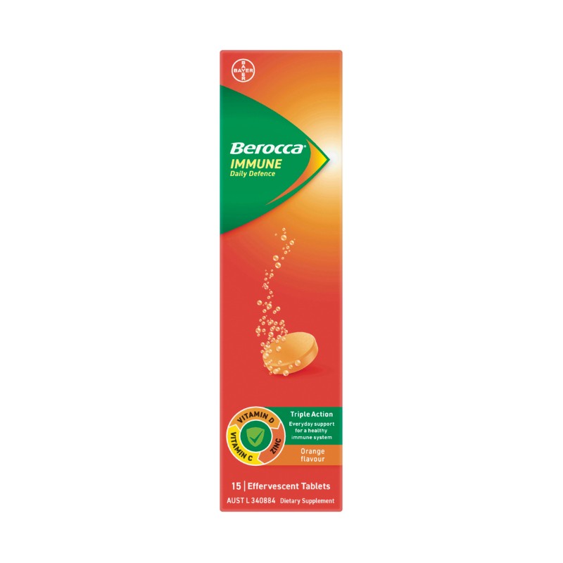 Berocca Immune Daily Defence Orange 15 Effervescent Tablets