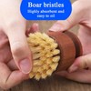 Dish Scrub Brush with Holder - Ergonomic Wooden Kitchen Cleaning