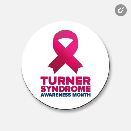 Unbranded Turner Syndrome Awareness Month | 4'' X 4'' Round Decorative Magnet