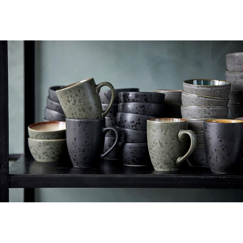 BITZ Coffee cup - made of sturdy stoneware Grey and