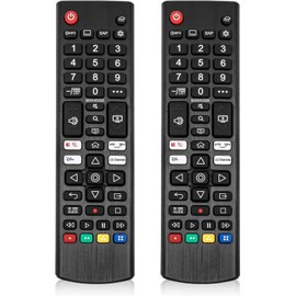 [2 Pack] New AKB76040302 Universal Remote Control for LG TV NanoCell 4K 8K Smart TV with Ntflix/Prim Video/Disny/LG Channels Buttons