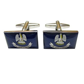 Kiola Designs Louisiana State Flag Cufflinks