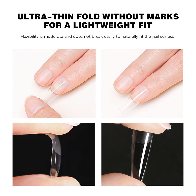Pack of 500 False Nails Nail Tips, Acrylic False Artificial