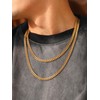 Gold Cuban Link Chain for Men, 5mm Miami Cuban Chain