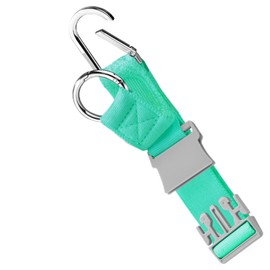 Convenient Travel Coat Fastener Belt Elastic Velcro Jacket Gripper with D Hook and Buckle Trinket Fastener Belt Green