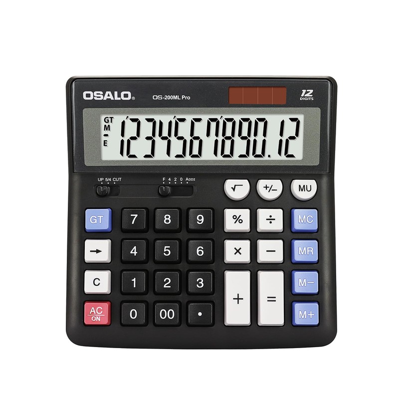 OSALO Calculator Large Buttons Extra Large Display 12 Digit Desk